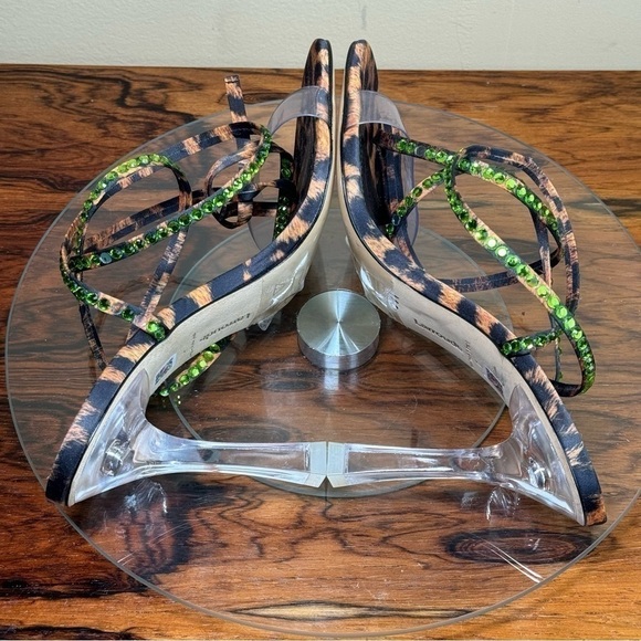 Larroudé Disco Gloria Leopard-Print Wrap Sandals 315$ - Picture 14 of 16